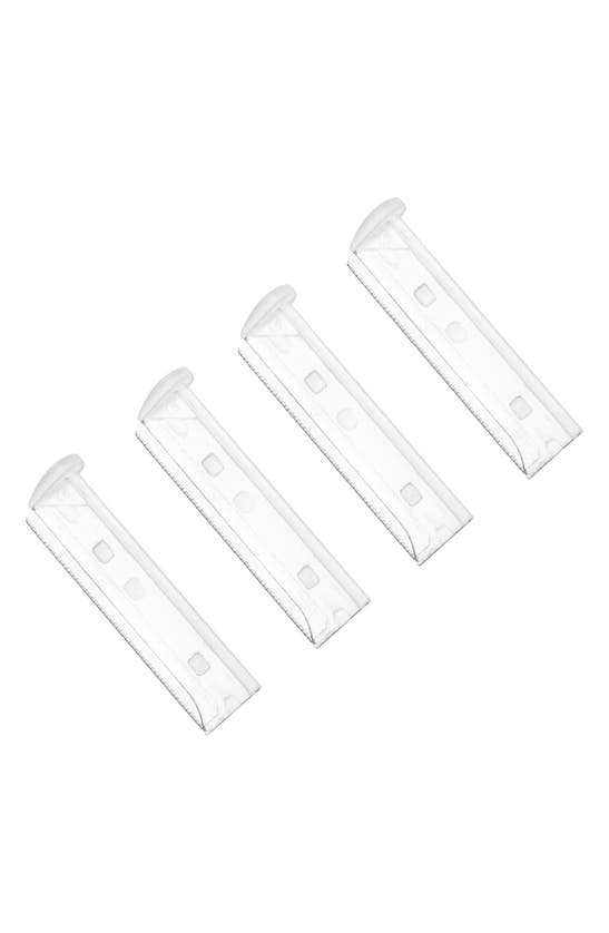 Tweezerman 4-pack Facial Razor Replacement Heads In White