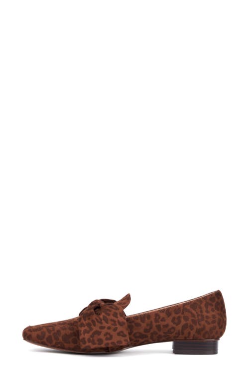 New York And Company Dominica Bow Loafer In Brown Leopard