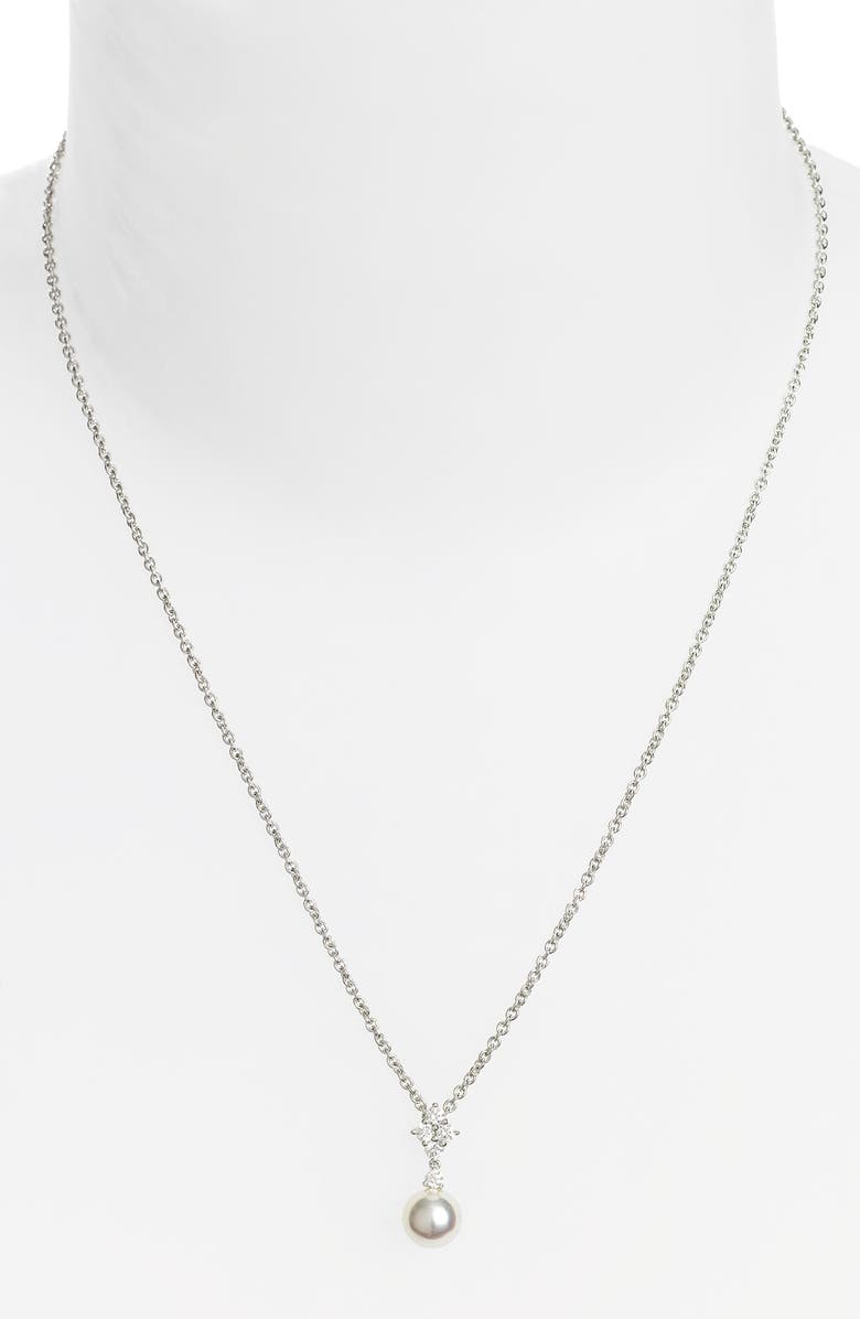 Mikimoto 'Classic Elegance' Akoya Cultured Pearl & Diamond Necklace ...