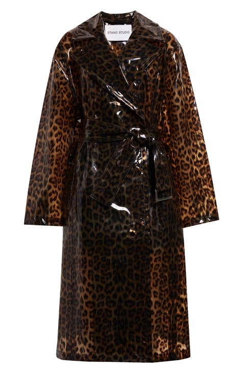 Nordstrom leopard cheap coat