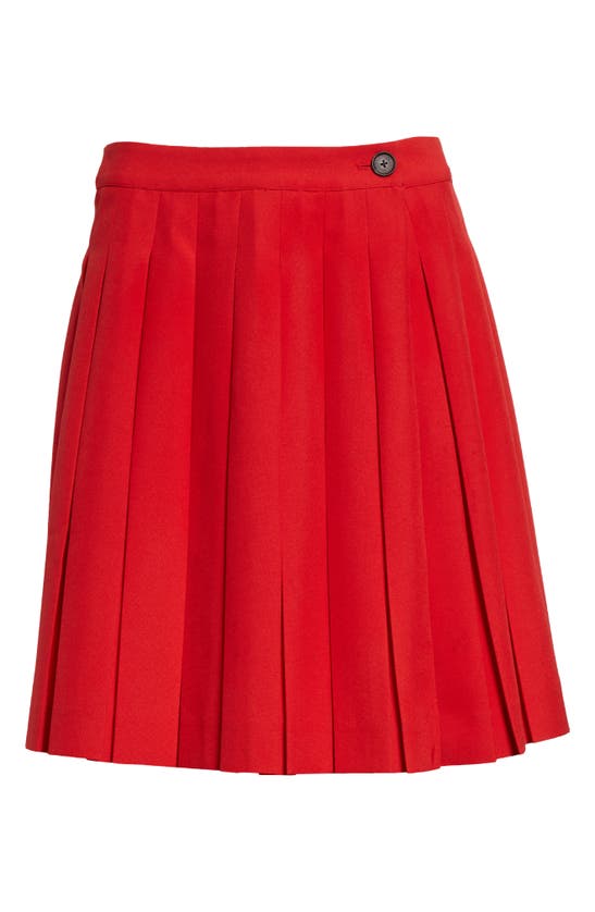 Shop Sandy Liang Astra Pleated Skort In Red