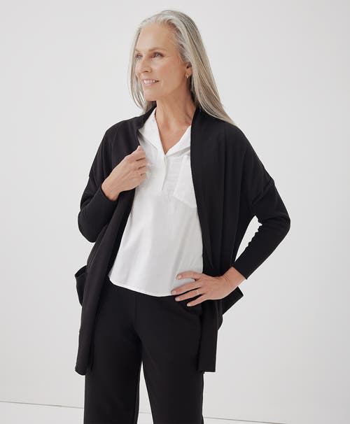 Shop Pact Organic Cotton Airplane Cardigan In Black