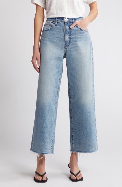 The Relaxed Raw Hem Straight Leg Jeans in Rhode