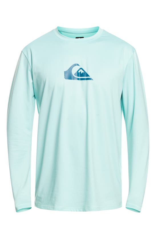 Quiksilver Streak Long Sleeve Recycled Polyester Blend T-shirt In Angel Blue