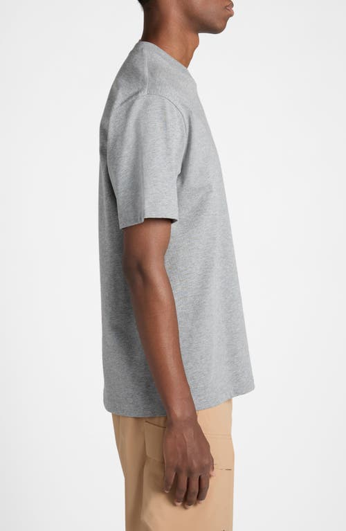 Moncler Grenoble Embroidered Logo Cotton T-shirt In Grey