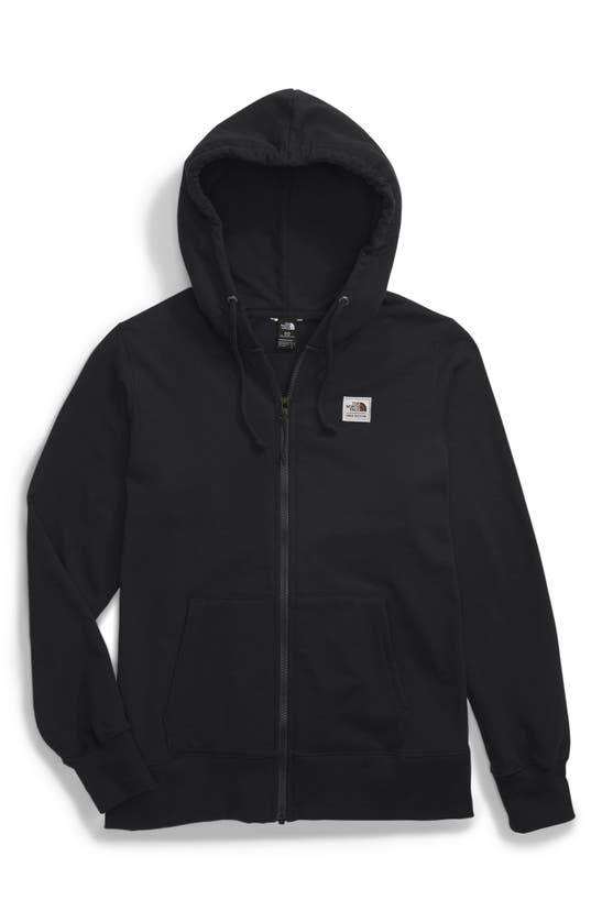 Shop The North Face Heritage Patch Zip Hoodie In Tnf Black/ Tnf White