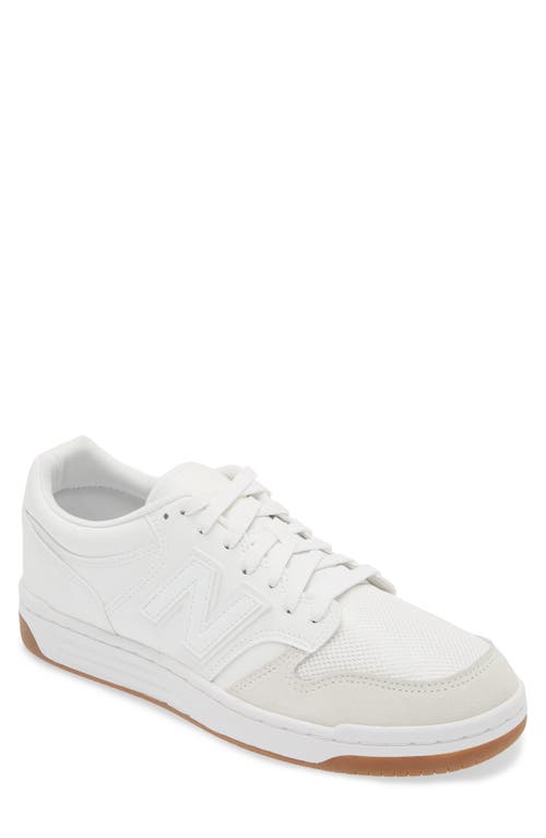 New Balance 480l Basketball Sneaker In White/reflection