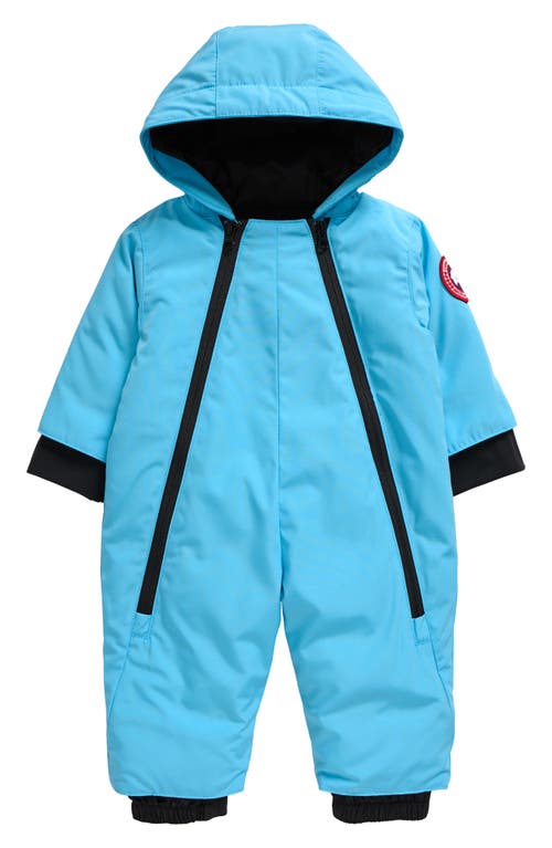 Shop Canada Goose Baby Lamb 625 Fill Power Down Snowsuit In Aquarius