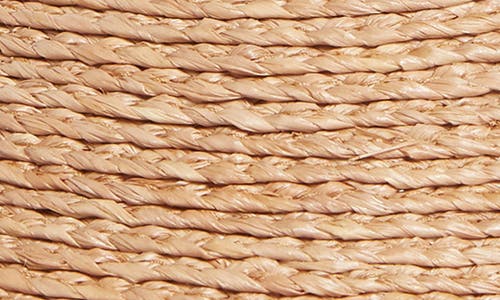Helen Kaminski Bianca Raffia Visor In Nougat/black Stripe