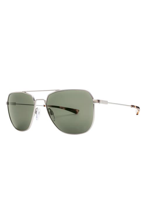 Shop Electric Rodeo 54mm Polarized Aviator Sunglasses In Matte Silver/grey