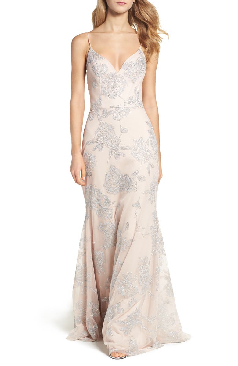 Hayley Paige Occasions Metallic Tulle Gown | Nordstrom
