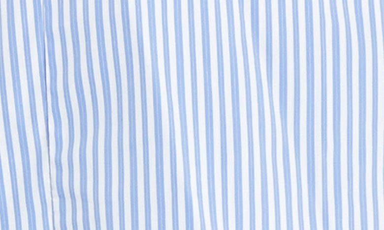 English Factory Smocked Ruffle Top In White/powder Blue