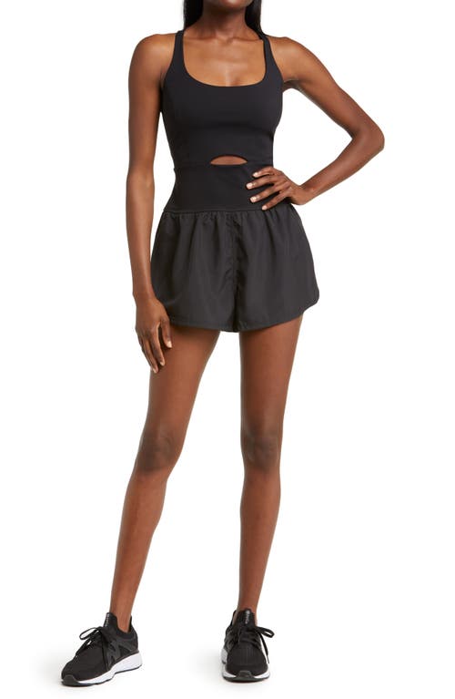 Shop Fp Movement By Free People Free People Fp Movement Righteous Runsie Romper In Black/black