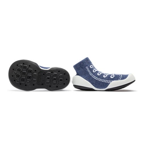 Shop Komuello Toddler Boy Sock Shoes In Denim Blue