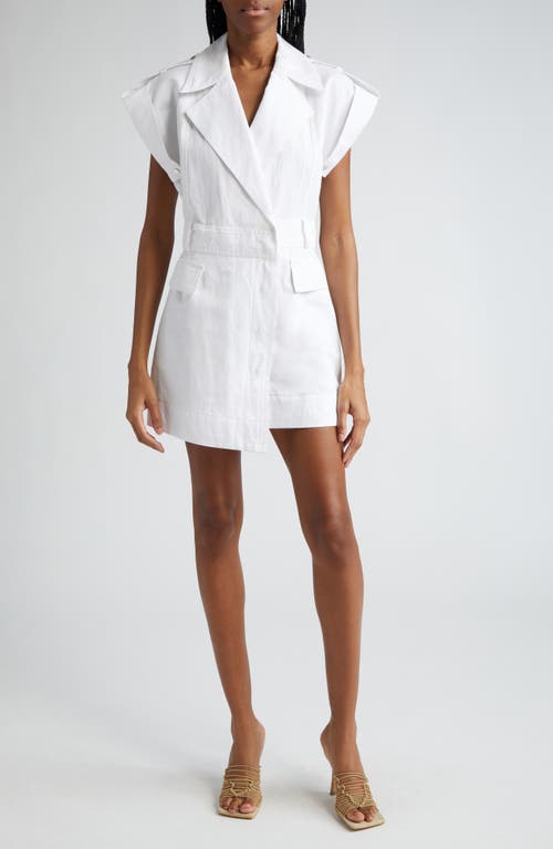 A. L.C. Ryan Cotton & Linen Blend Minidress Off White at Nordstrom,