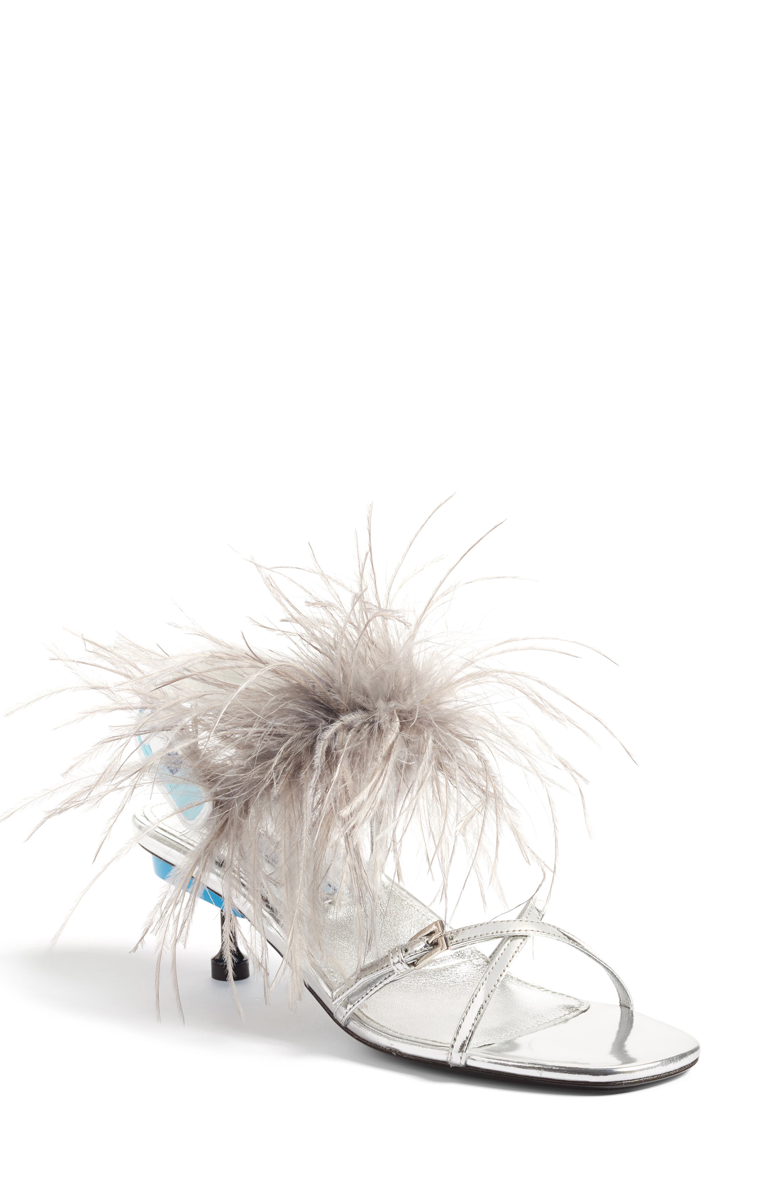 prada feather sandals