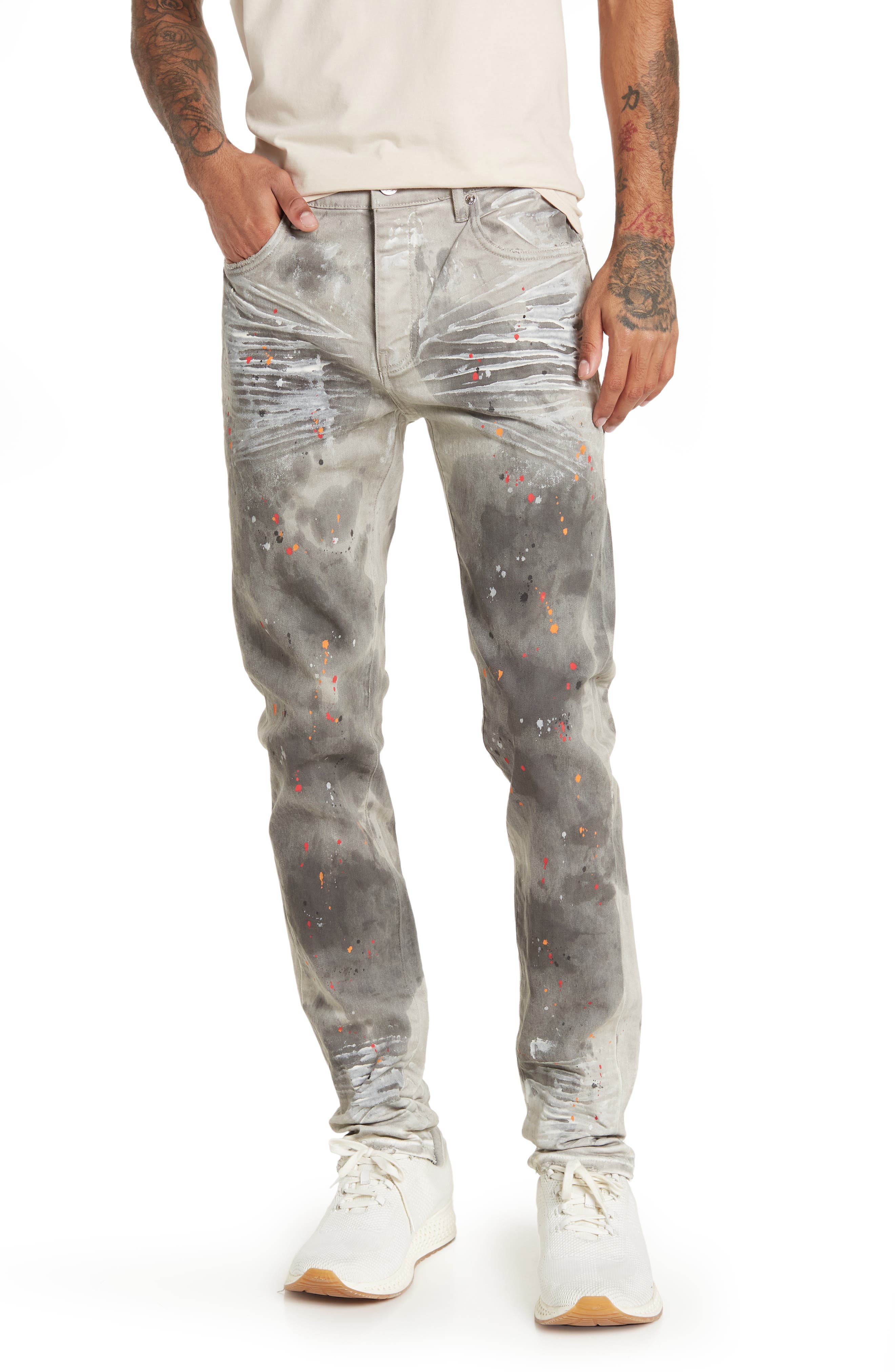 Purple Brand monogram-embroidered Slim Jeans - Farfetch