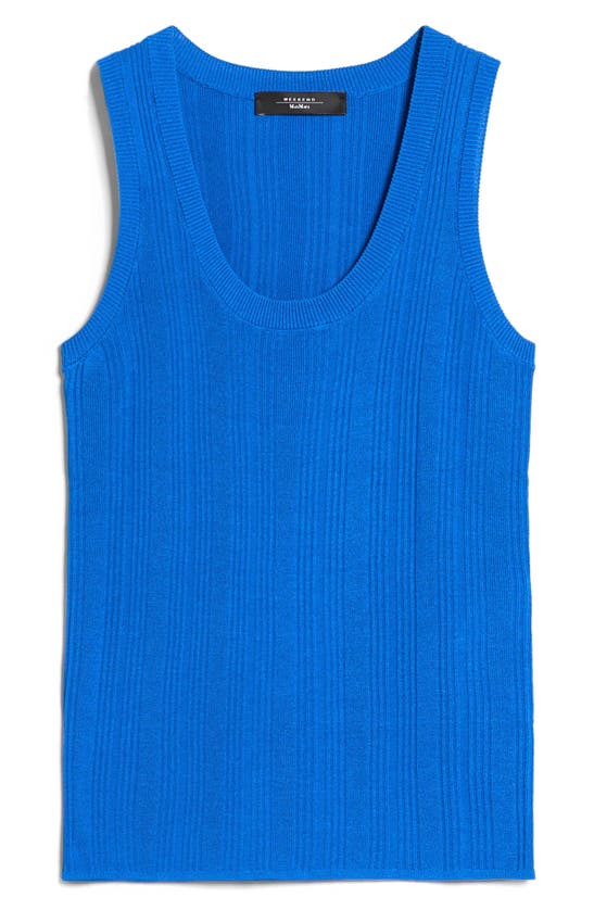 Shop Max Mara Ceylon Rib Sweater Tank In Cornflower Blue