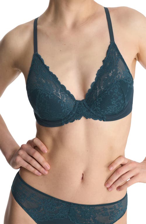 Shop Natori Heavenly Underwire Convertible Plunge Bra In Crystal Teal