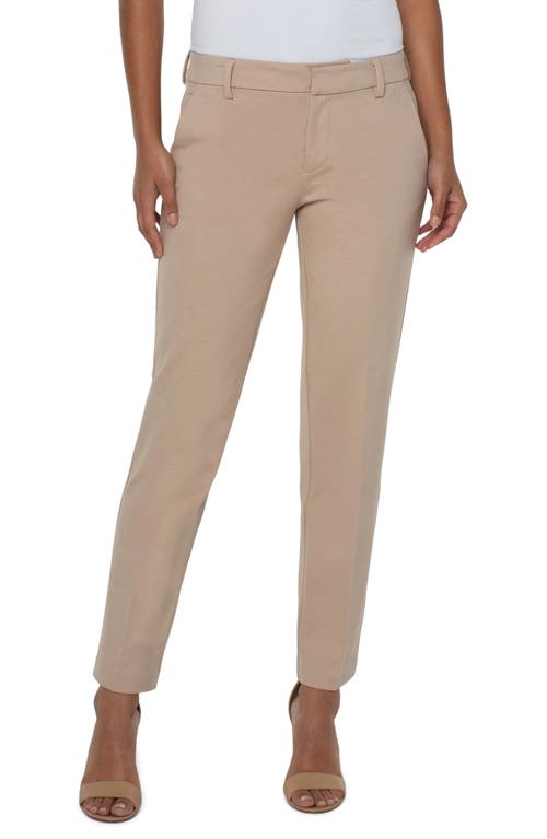 Liverpool Los Angeles Kelsey Knit Trousers in Biscuit Tan