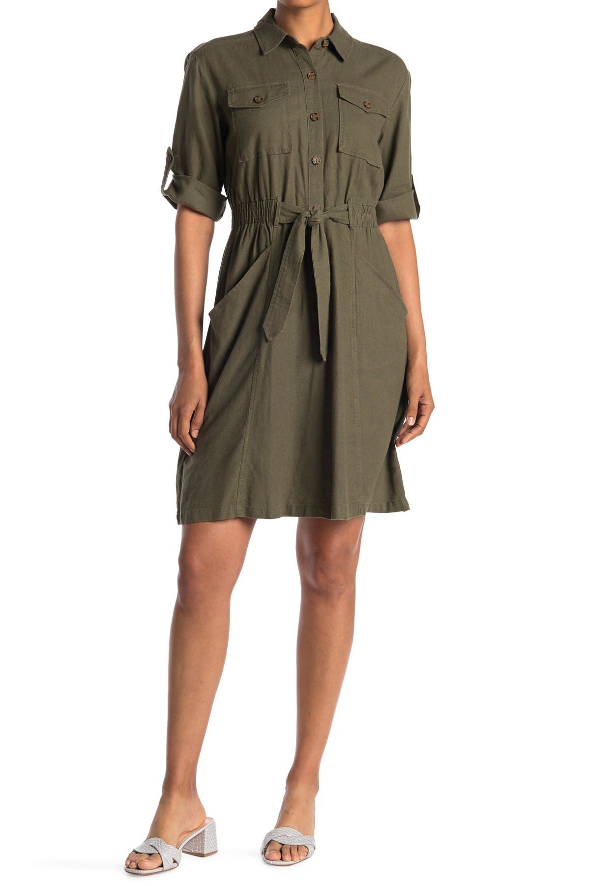 white linen dresses south africa High Low Linen Dress / White main image 1