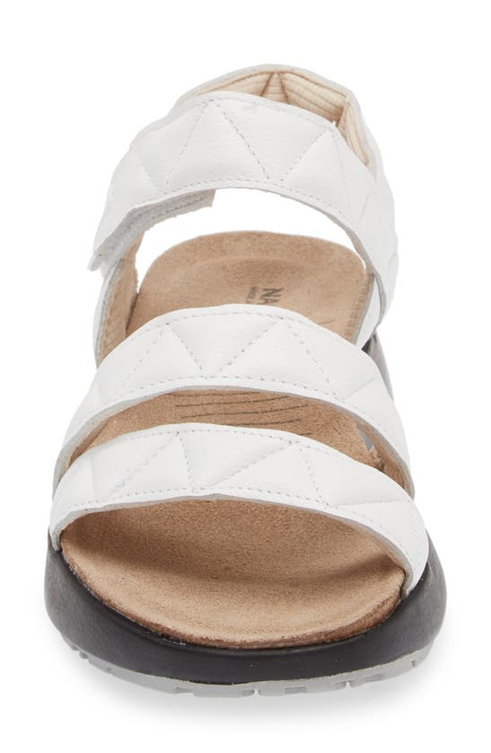 Shop Naot Kayla Sport Wedge Sandal In Soft White Leather
