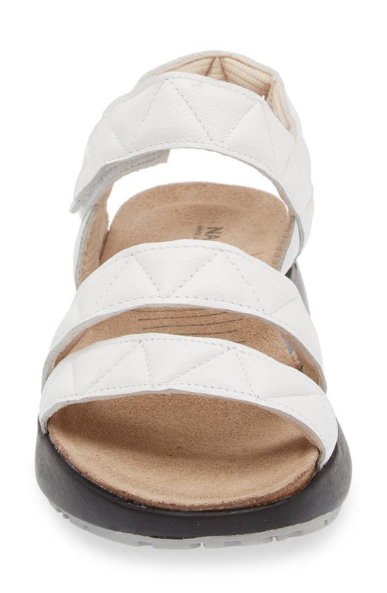 Naot Kayla Sport Wedge Sandal In Soft White Leather