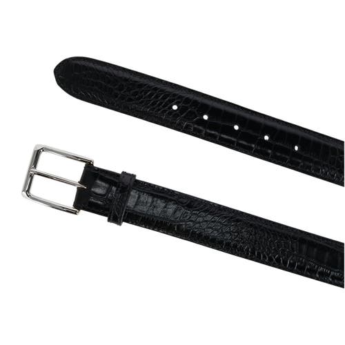 Trafalgar Chance 35mm Mock Mini-african Alligator Embossed Italian Leather Belt In Black