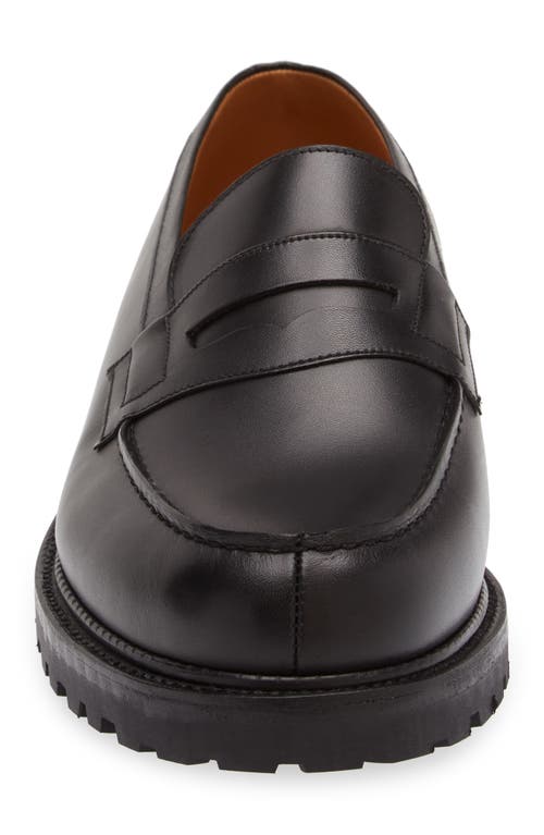 Shop Jm Weston Commando 180 Penny Loafer In Black