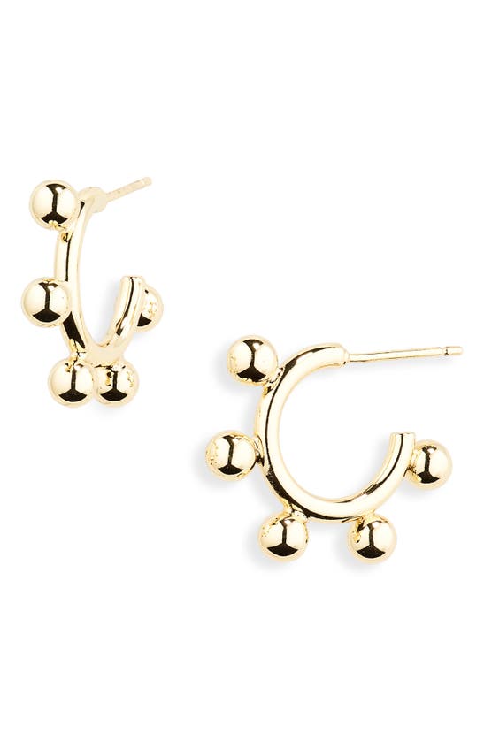 Shop Area Stars Ball Mini Hoop Earrings In Gold