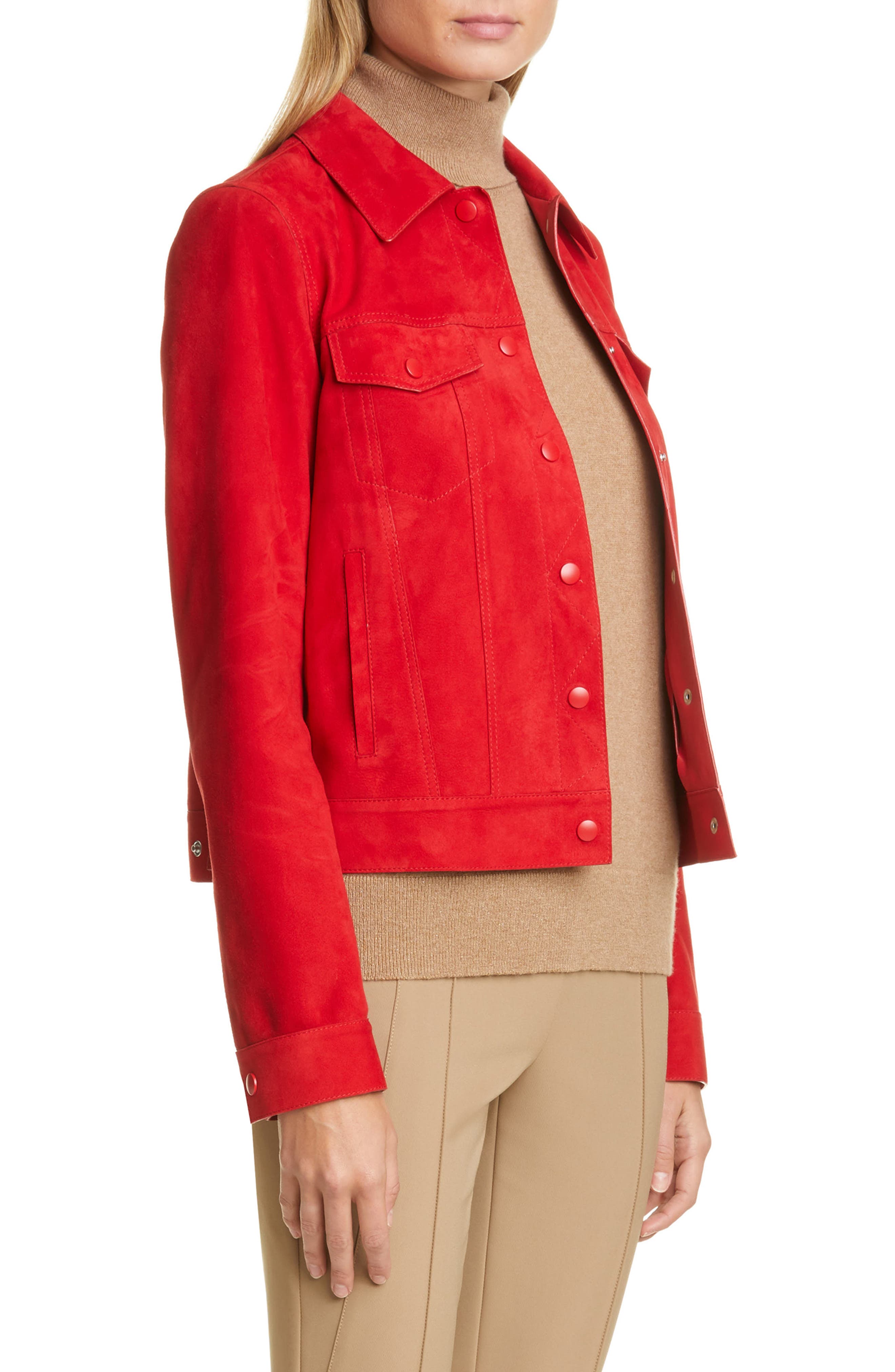 Lafayette 148 New York Destiny Suede Jacket Nordstrom