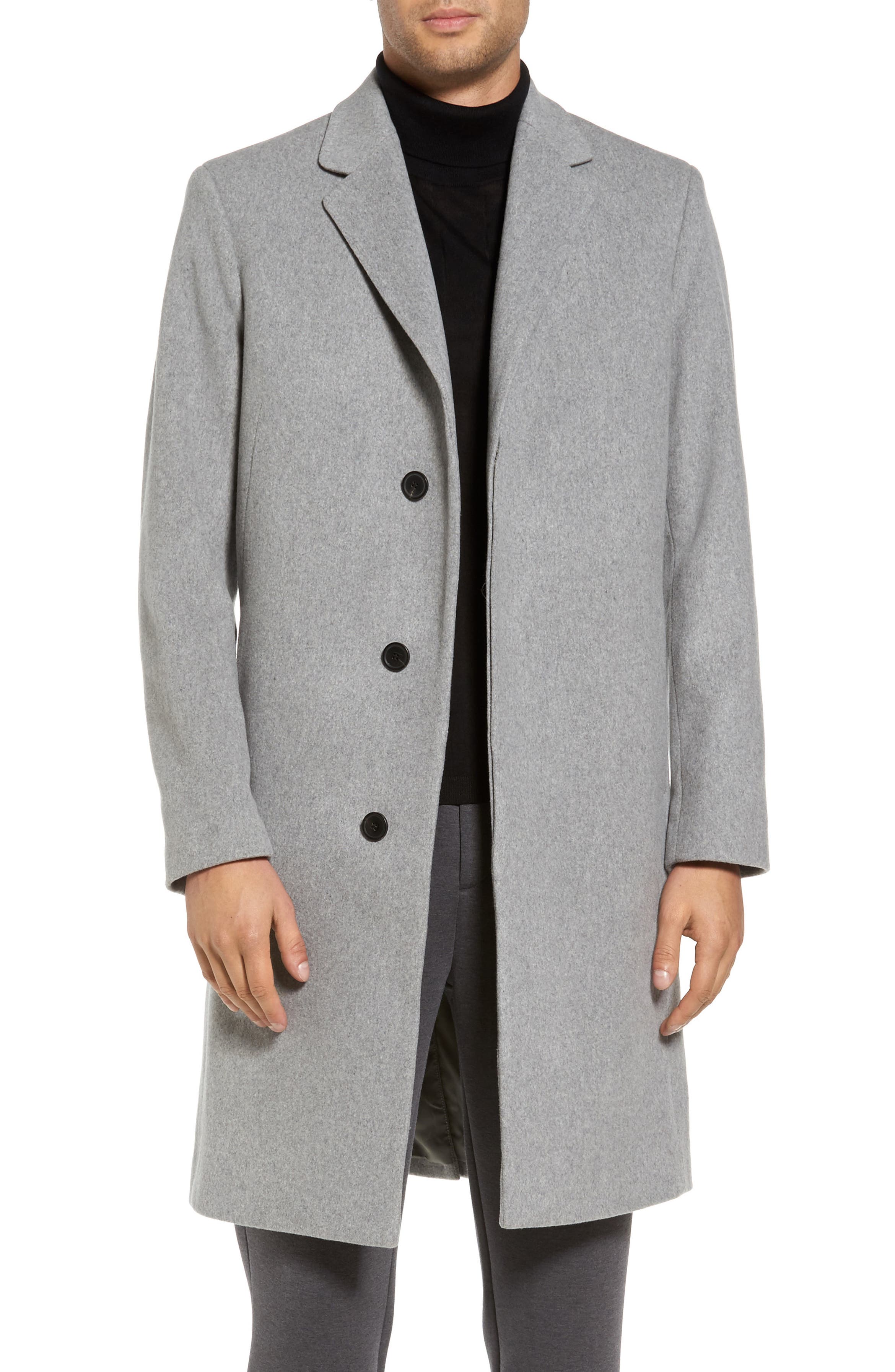 Theory Bower Melton Wool Blend Topcoat | Nordstrom