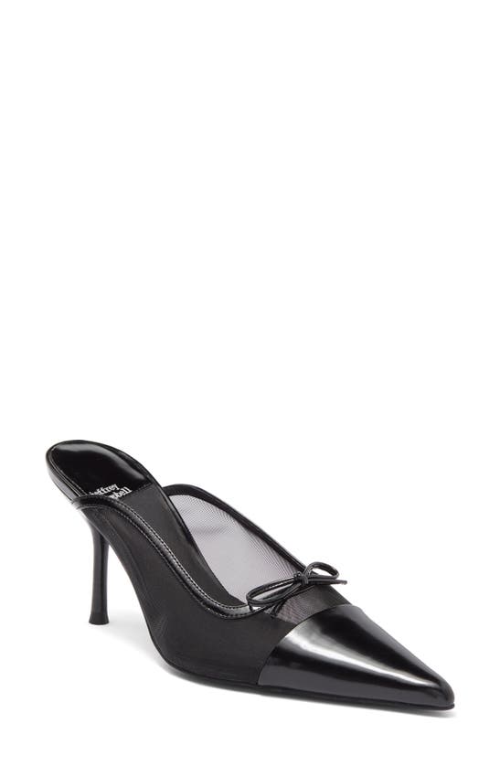 Shop Jeffrey Campbell Chopine Pointed Toe Mule In Black Combo