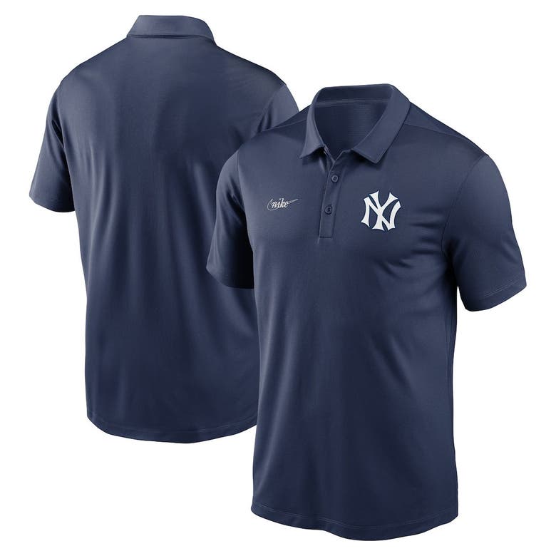 NIKE NIKE NAVY NEW YORK YANKEES COOPERSTOWN COLLECTION REWIND FRANCHISE PERFORMANCE POLO