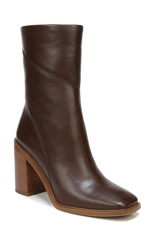 Franco Sarto Stevie Womens Zipper Square Toe Booties In Brown Wc