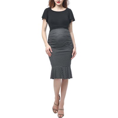 Kimi And Kai Irena Convertible Off The Shoulder Body-Con Maternity Dress