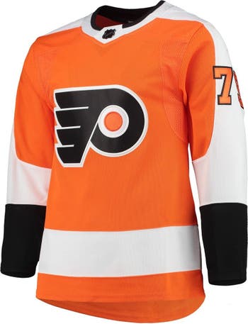 Youth Carter Hart Orange Philadelphia Flyers Player Name & Number T-Shirt