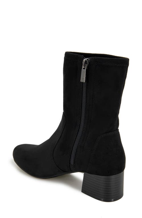 Reaction Kenneth Cole Raleigh Block Heel Bootie In Black Micro