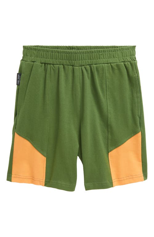 TINY TRIBE Kids' Colorblock Shorts Moss Green at Nordstrom,