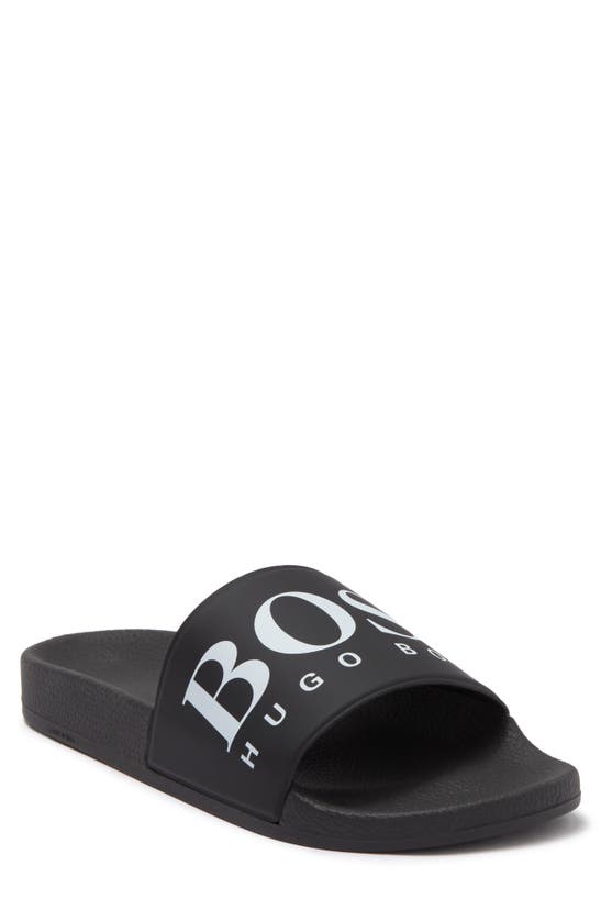 Hugo Boss Solar Slide Sandal In Black | ModeSens