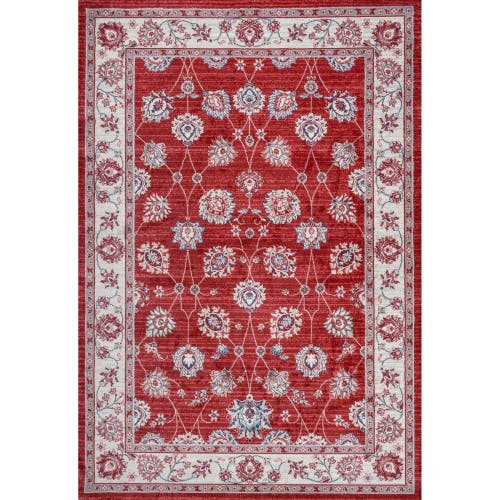 Jonathan Y Modern Persian Vintage Moroccan Traditional Area Rug In Red/ivory