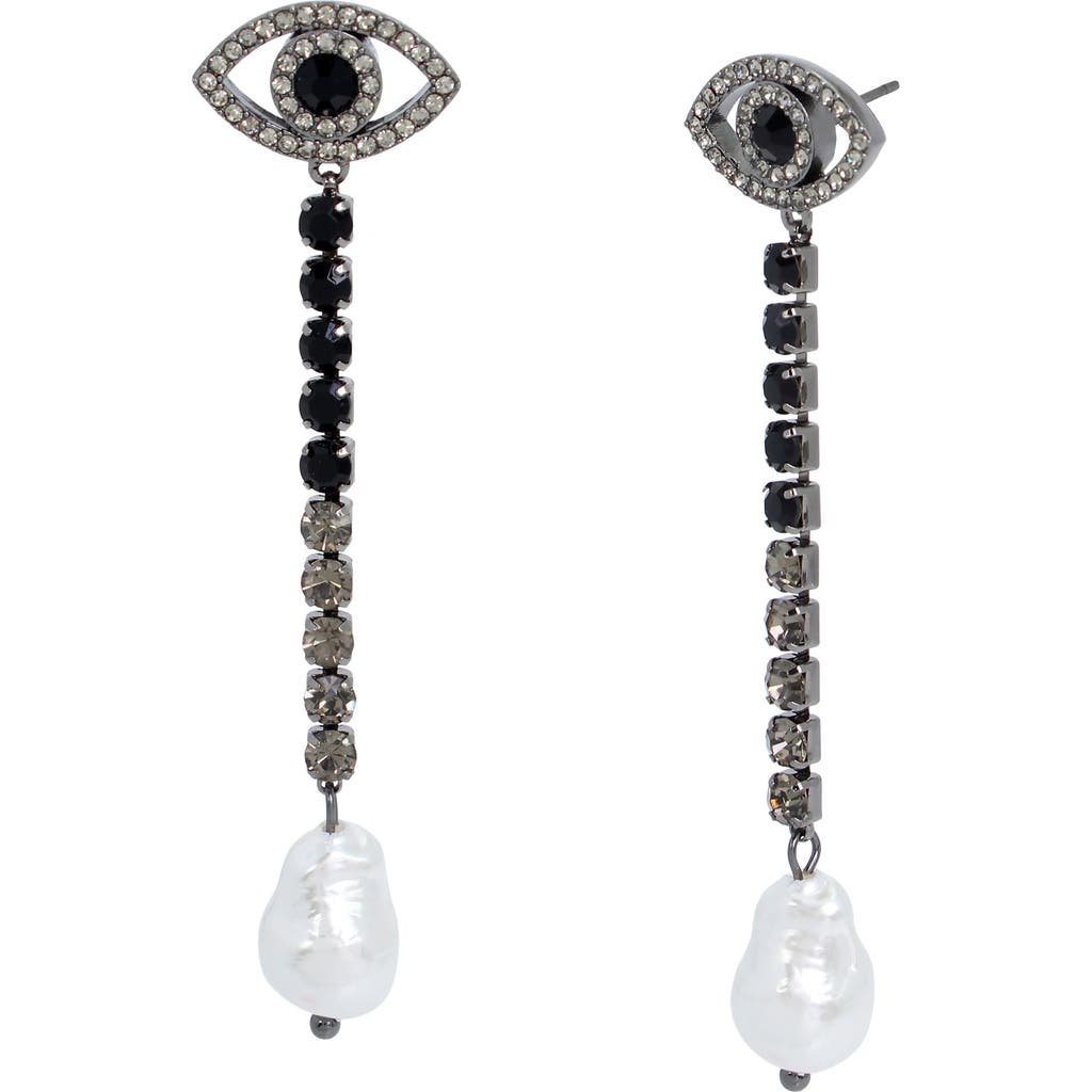 KURT GEIGER KURT GEIGER LONDON EYE LINEAR DROP EARRINGS
