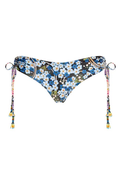 Eda Dreamin' Reversible Bikini Bottoms in Blue Floral Multi