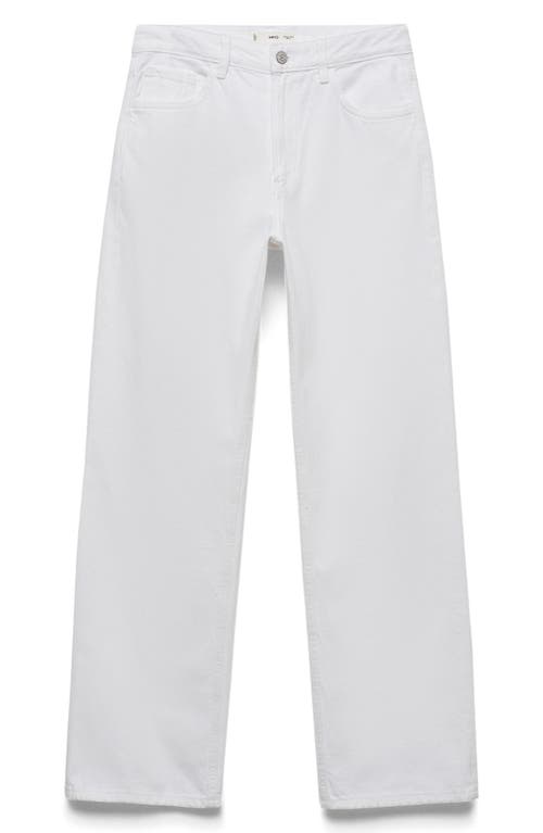 Shop Mango Straight Leg Jeans In White