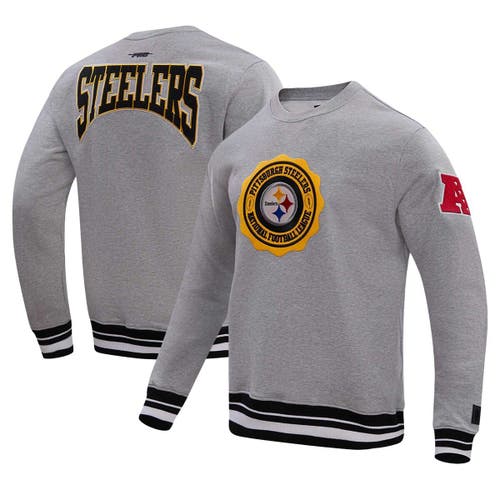 Men's Pittsburgh Steelers Pro Standard Black 4-Hit Full-Zip Hoodie