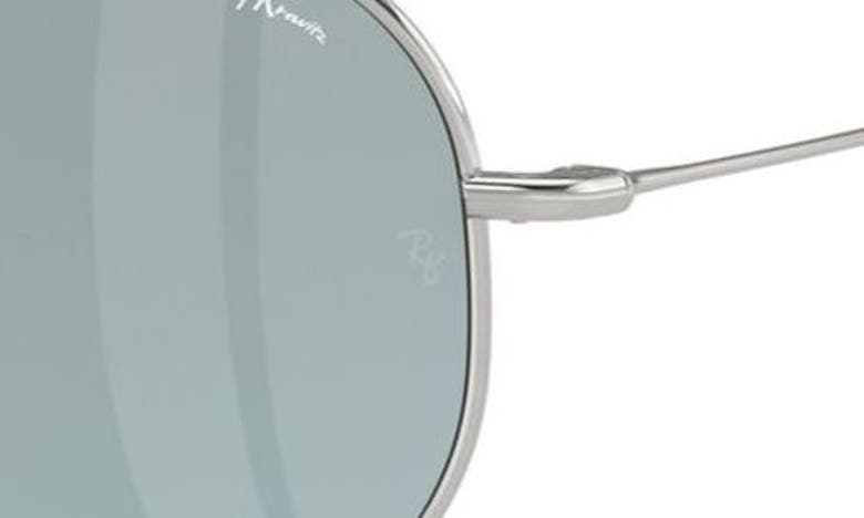 Ray Ban Reverse 62mm Oversize Aviator Sunglasses In Grey Silver
