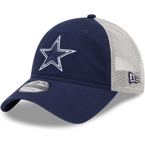 Men's New Era Navy/Gray Dallas Cowboys 2022 Sideline Cuffed Pom Knit Hat