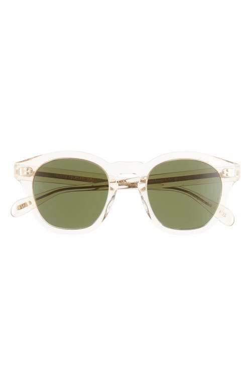 Oliver Peoples 48mm Round Sunglasses in Light Beige at Nordstrom