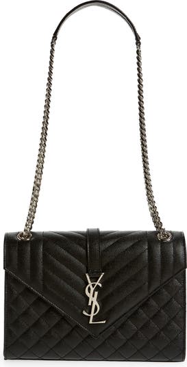 Saint laurent monogram sale medium leather shoulder bag