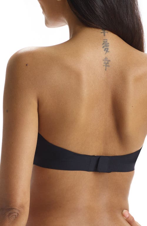 Commando Double Take Lace-paneled Stretch Bandeau Bra In Black